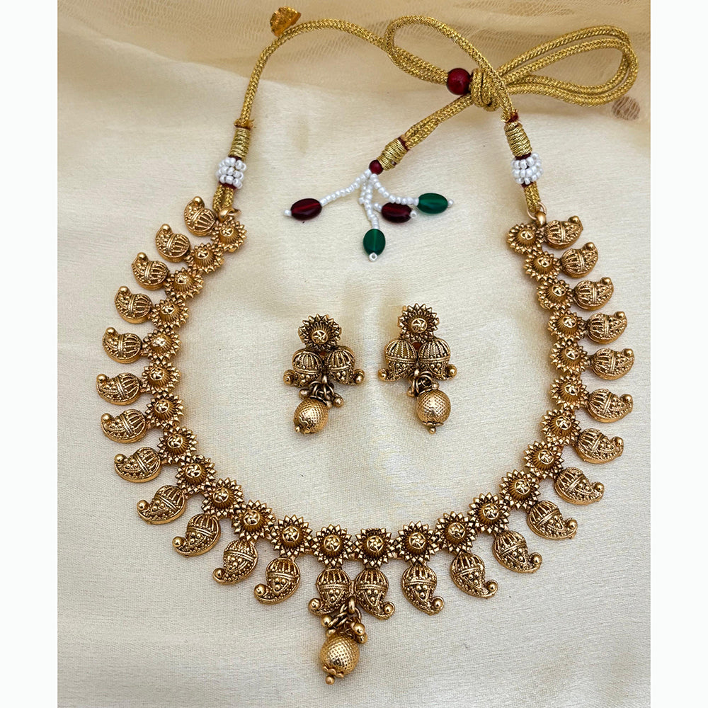 Jewel Addiction Elegant Gold Necklace Set Pure Gold Plated Design For All Occassions
