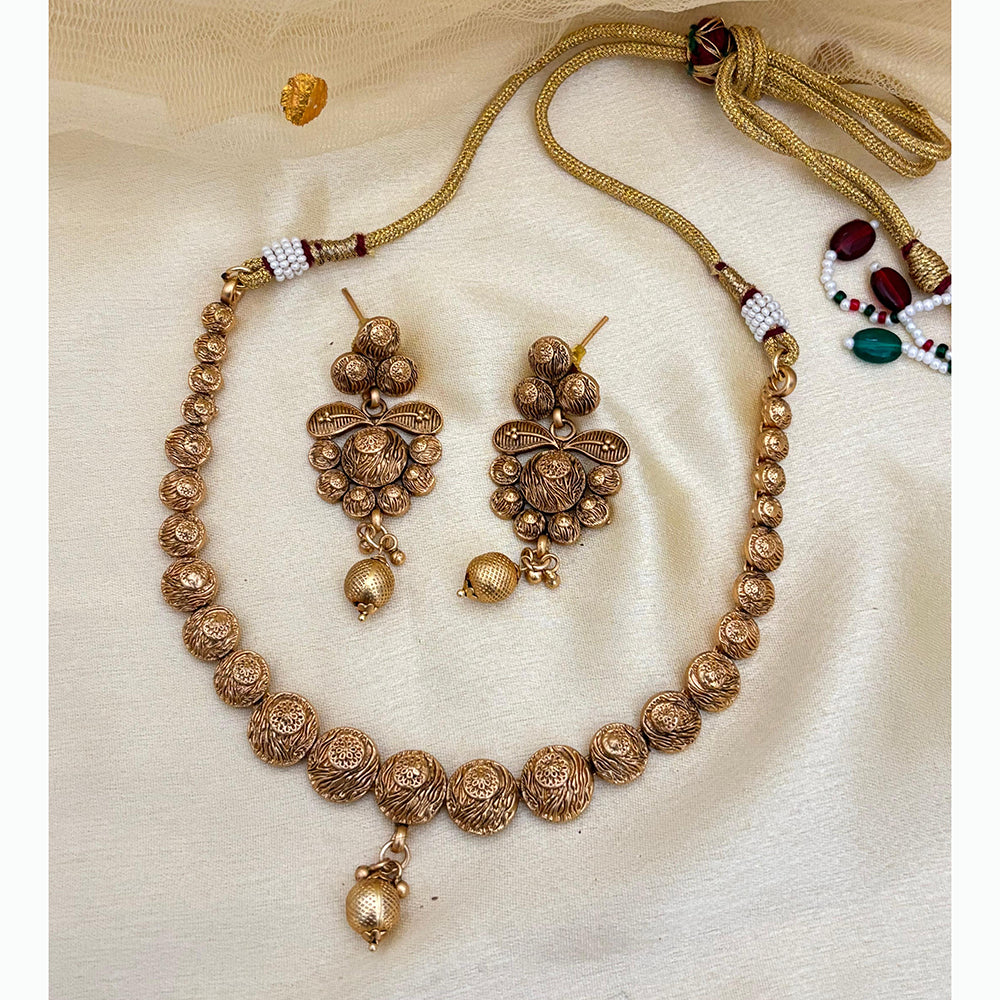 Jewel Addiction Elegant Gold Necklace Set Pure Gold Plated Design For All Occassions