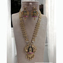 Jewel Addiction Intricate Temple Necklace Set with Goddess Design for Special Events