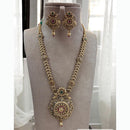 Jewel Addiction Ethnic Pota Stones Long Necklace Set for Party and wedding Outfits