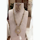 Jewel Addiction Enthic Gold Plated Pearl Long Necklace Set For Wedding Occassions