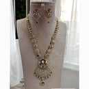 Jewel Addiction Ethnic Pota Stones Long Necklace Set for Party and wedding Outfits