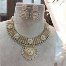 Jewel Addiction Exquisite Pota Stone and Pearl Necklace Set for Festivals and Weddings