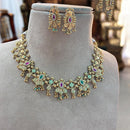 Jewel Addiction Exquisite Pota Stone and Pearl Necklace Set for Festivals and Weddings