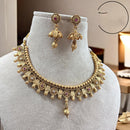 Jewel Addiction Exquisite Pota Stone and Pearl Necklace Set for Festivals and Weddings