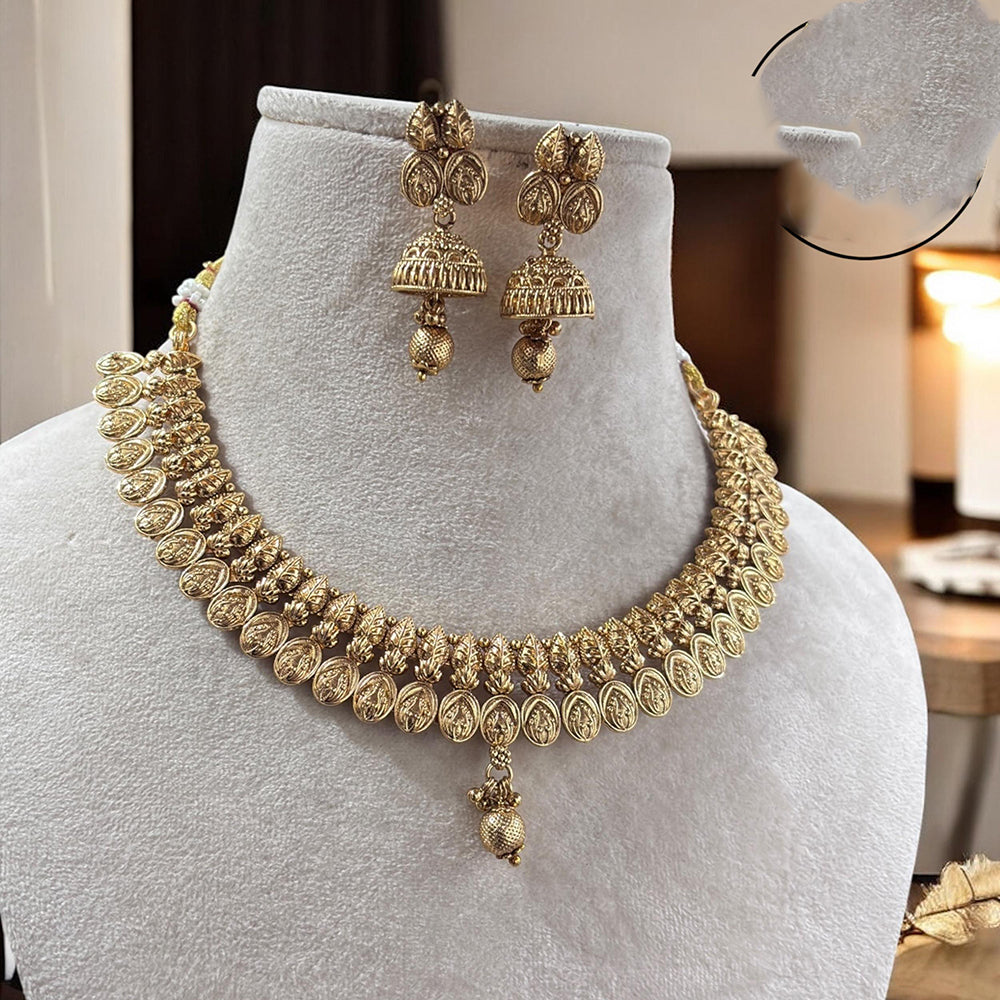 Jewel Adiction Stunning Gold Plated Necklace Set with Enthic Design for Weddings Occasions