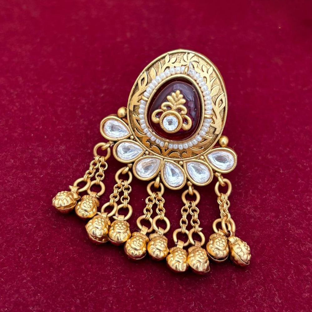 Jewel Addiction Glam Shine Pota Stone Designer Finger Ring