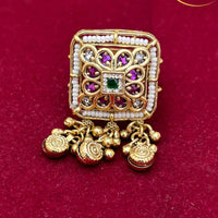 Jewel Addiction Glam Shine Pota Stone And Pearl Designer Finger Ring