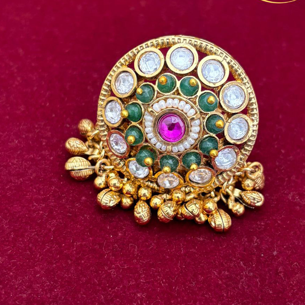 Jewel Addiction Glam Shine Pota Stone And Pearl Designer Finger Ring