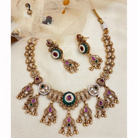 Jewel Addiction Timeless Grace Pota Stone And Pearl Necklace Set