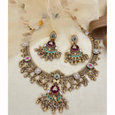 Jewel Addiction Timeless Grace Pota Stone And Pearl Necklace Set