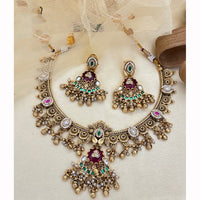 Jewel Addiction Timeless Grace Pota Stone And Pearl Necklace Set