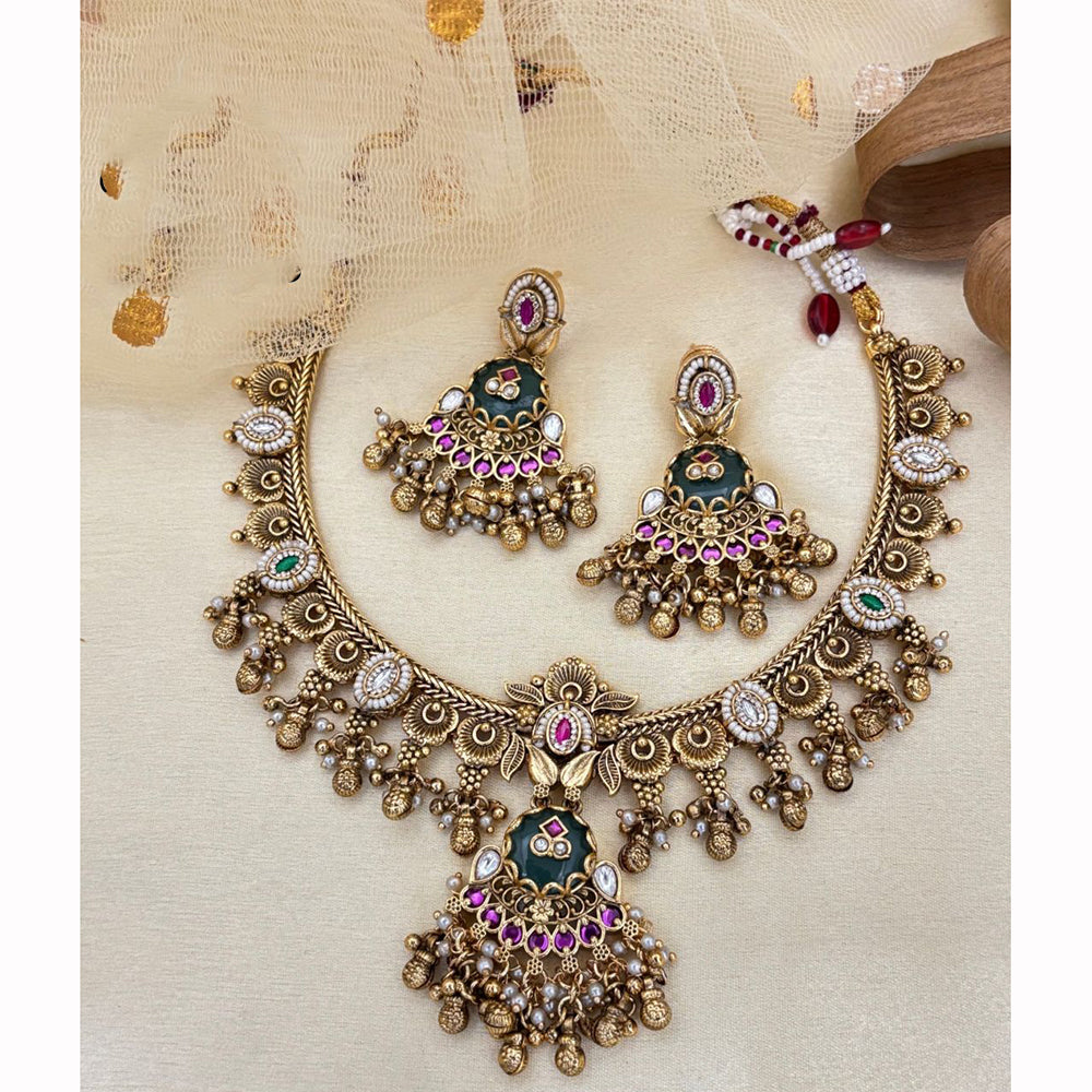 Jewel Addiction Timeless Grace Pota Stone And Pearl Necklace Set