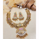 Jewel Addiction Enthic Gold Plated Pearl  Necklace Set For Wedding Occassions