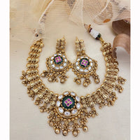 Jewel Addiction Enthic Gold Plated Pearl  Necklace Set For Wedding Occassions