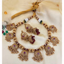 Jewel Addiction Designer Pota Stone And Pearl Necklace Set