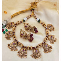 Jewel Addiction Designer Pota Stone And Pearl Necklace Set