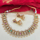 Jewel Addiction Designer Pota Stone And Pearl Necklace Set
