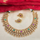 Jewel Addiction Designer Pota Stone And Pearl Necklace Set
