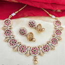 Jewel Addiction Designer Pota Stone And Meenakari Necklace Set
