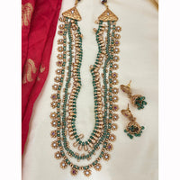 Jewel Addiction Designer Pota Stone And Pearl Necklace Set