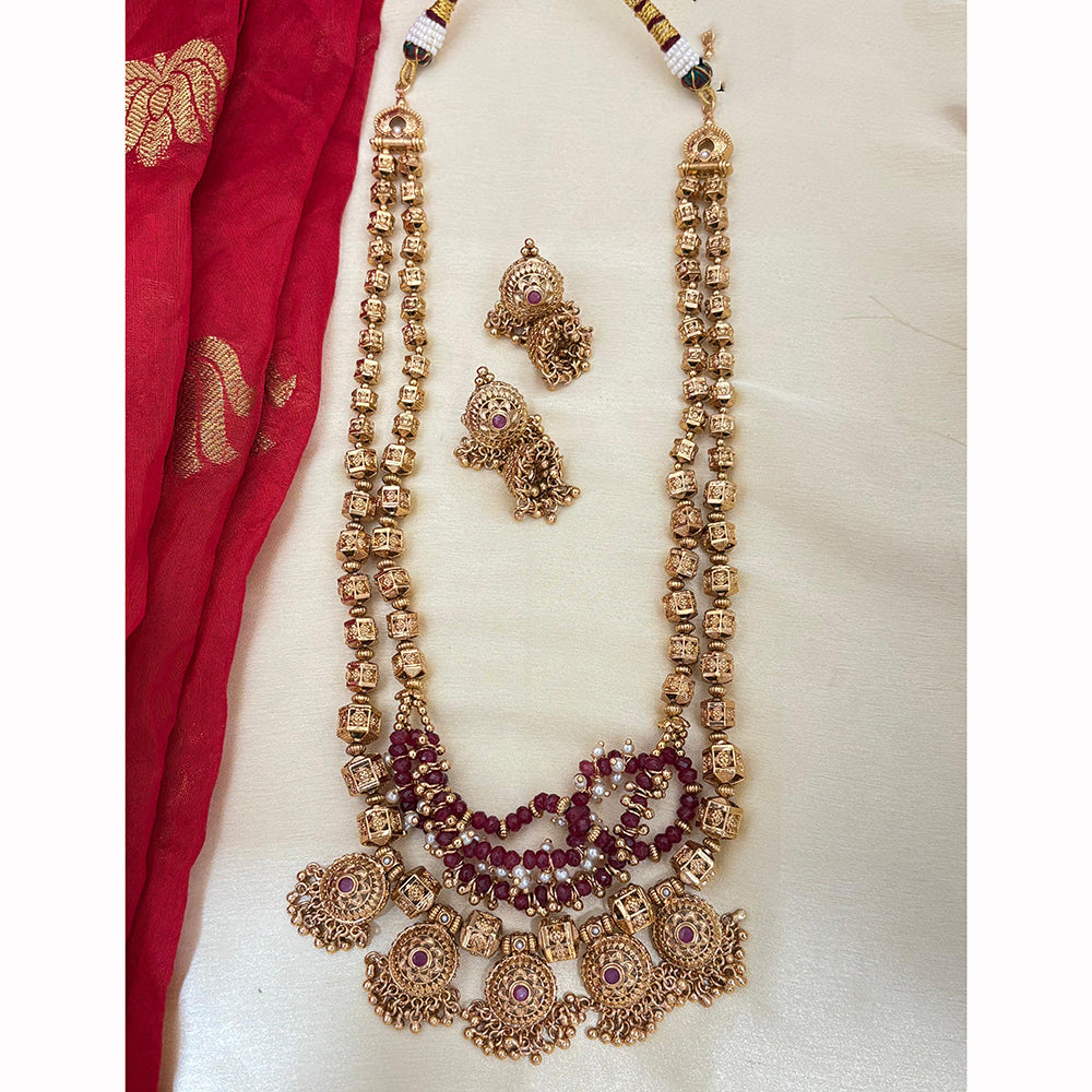 Jewel Addiction Designer Pota Stone And Pearl Necklace Set