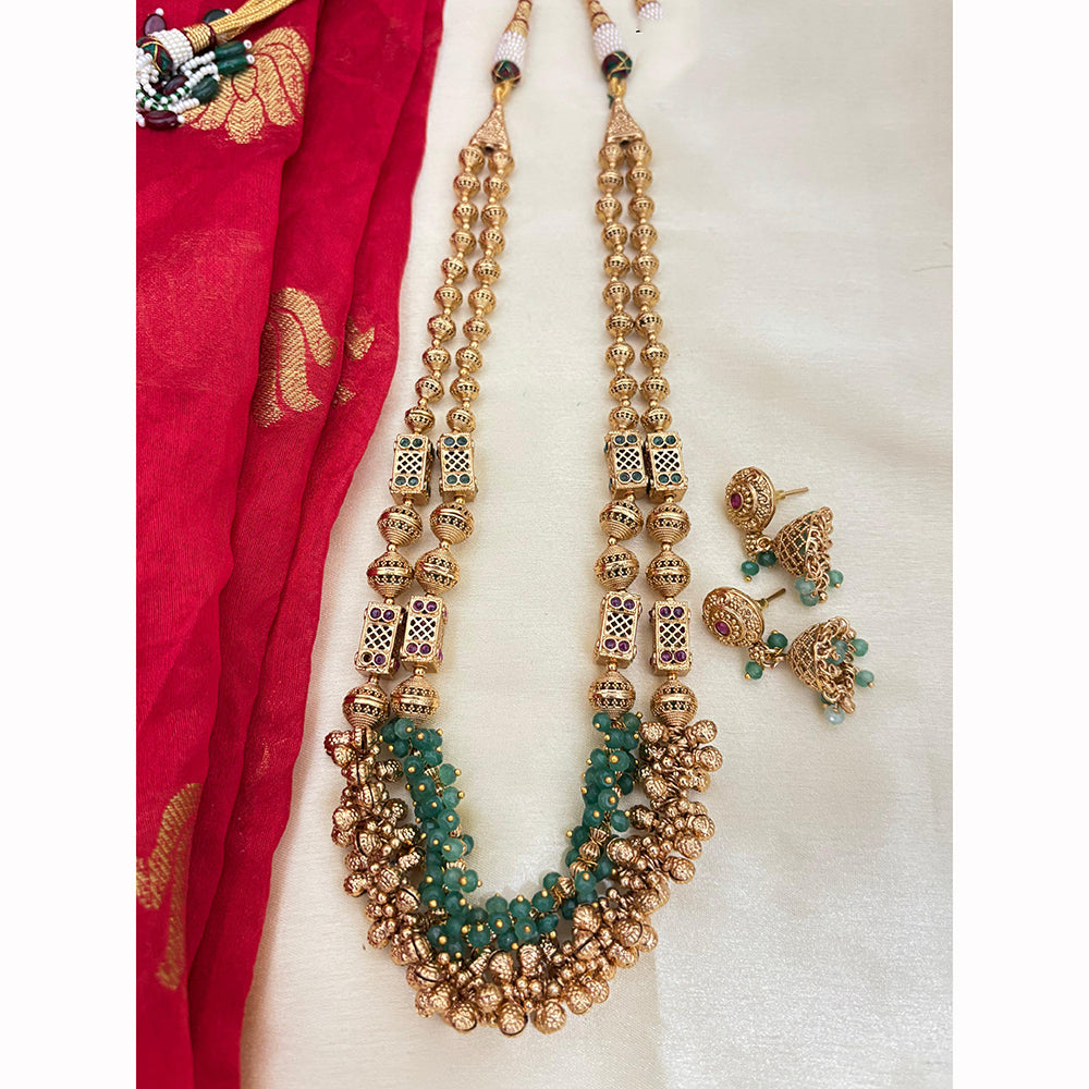 Jewel Addiction Designer Pota Stone And Pearl Necklace Set