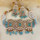 Jewel Addiction Luxury Polki Kundan And Pearl Choker Necklace Set