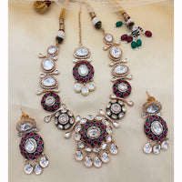 Jewel Addiction Luxury Polki Kundan Stone And Meenakari Necklace Set