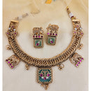 Jewel Addiction Traditional Elephant Design Pota Stone Necklace