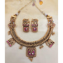 Jewel Addiction Traditional Elephant Design Pota Stone Necklace