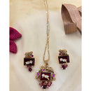 Jewel Addiction Pota Stone And Pearl Designer Pendant Set