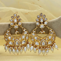 Jewel Addiction Designer Polki kundan Stone And Beads Dangler Earrings