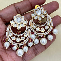 Jewel Addiction Designer Polki kundan Stone And Beads Dangler Earrings