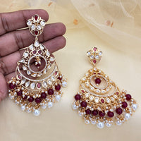 Jewel Addiction Designer Polki kundan Stone And Beads Dangler Earrings
