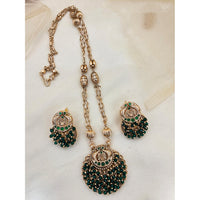 Jewel Addiction Pota Stone And Pearl Long Necklace Set