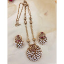 Jewel Addiction Pota Stone And Pearl Long Necklace Set