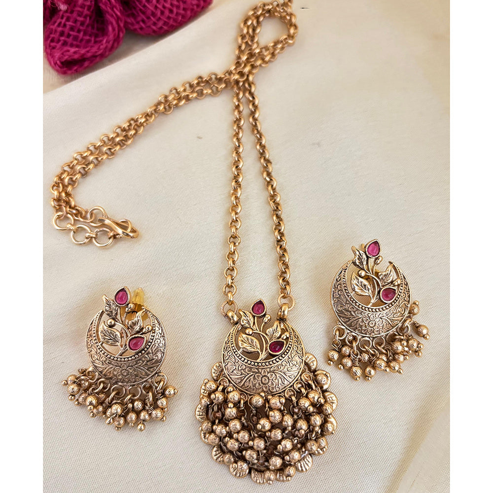 Jewel Addiction Pota Stone And Pearl Long Necklace Set