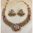 Jewel Addiction Pota Stone And Pearl Necklace Set