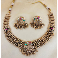 Jewel Addiction Pota Stone And Pearl Necklace Set