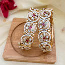 Jewel Addiction Pota Stone And Pearl Meenakari Openable Designer Bangles Set