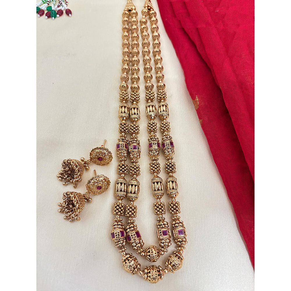 Jewel Addiction Pota Stone And Pearl Elegant Necklace Set