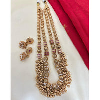 Jewel Addiction Pota Stone And Pearl Elegant Necklace Set