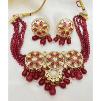 Jewel Addiction Heavy Look Polki Kundan And Beads Choker Necklace Set