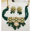 Jewel Addiction Heavy Look Polki Kundan And Beads Choker Necklace Set