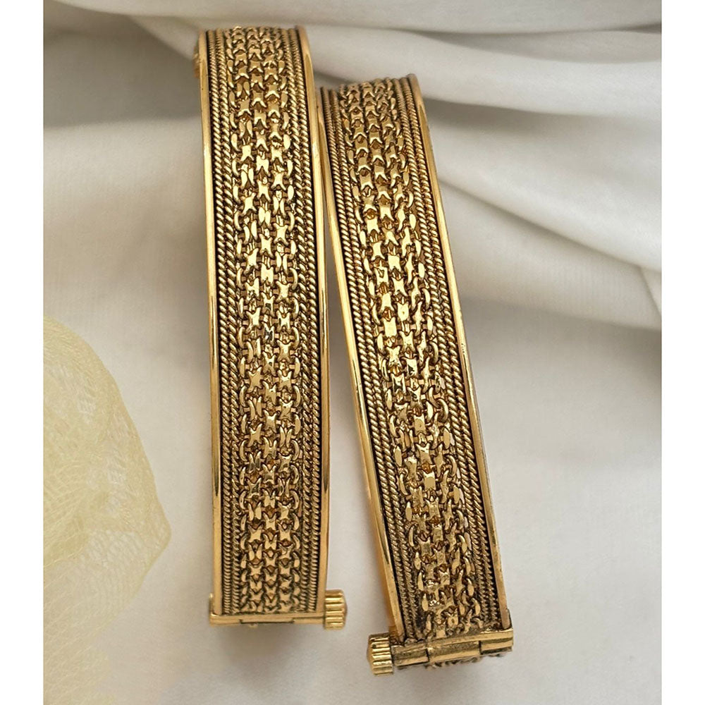 Jewel Addiction Vintage Style Openable Bangles Set