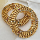 Jewel Addiction Vintage Style Pota Stone Openable Bangles Set