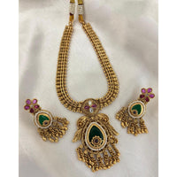Jewel Addiction Designer Pota Stone and Pearl Elegant Necklace Set