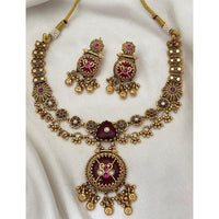 Jewel Addiction Designer Pota Stone and Pearl Elegant Necklace Set