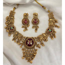 Jewel Addiction Traditional Elephant Motif Pota Stone Necklace